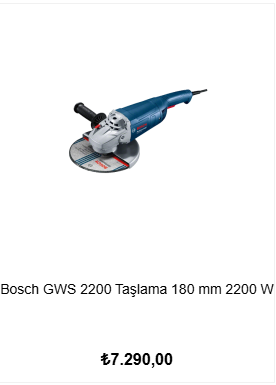 Bosch GWS 2200 Taşlama 180 mm 2200 W