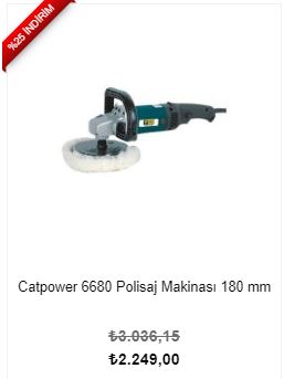 Catpower 6680 Polisaj Makinası 180 mm