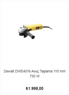 Dewalt DWE4016 Avuç Taşlama 115 mm 730 W