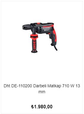 Dht DE-110200 Darbeli Matkap 710 W 13 mm