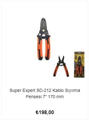 Super Expert SD-212 Kablo Sıyırma Pensesi 7" 170 mm