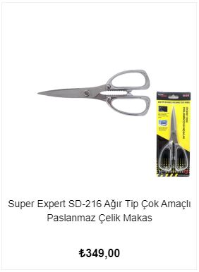 Super Expert SD-216 Ağır Tip Çok Amaçlı Paslanmaz Çelik Makas